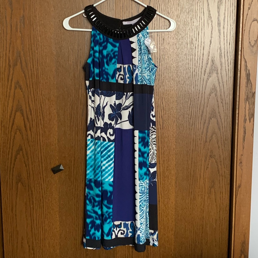 Sleeveless Dress with Neck Beading NWT